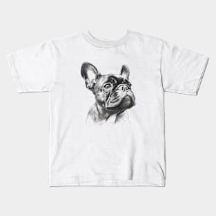 french bulldog pencil drawing [Black line], act 2 Kids T-Shirt